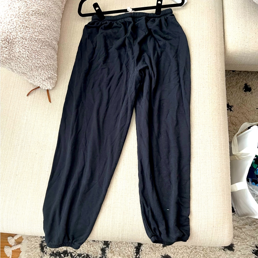 Offline by aerie ott fleece full length jogger sweatpants in black sz m short
